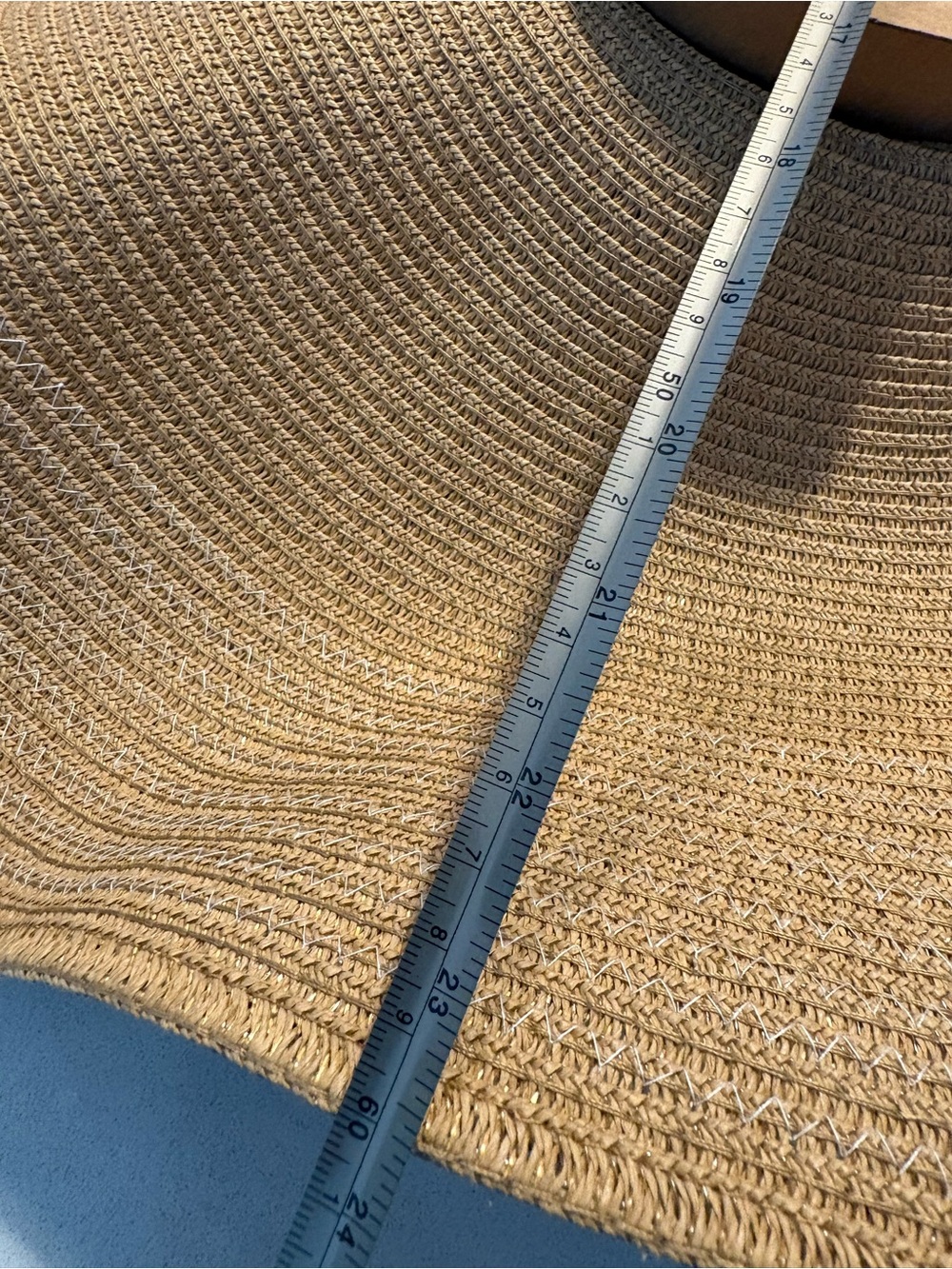 High Quality Super Wide Brim Sun Hat, 60cm- Tan - Picture 5 of 5